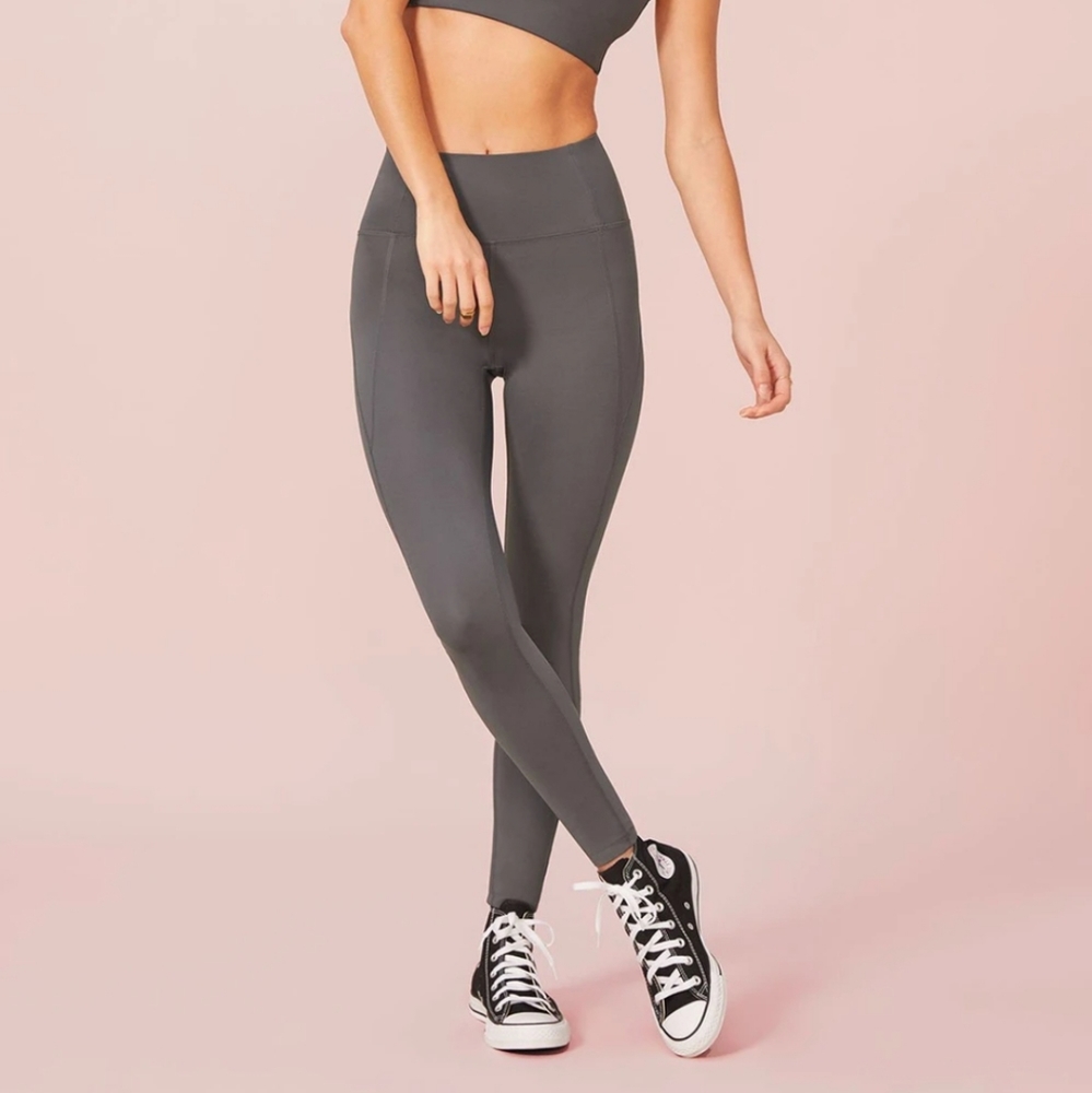 Girlfriend collective Gray high rise leggings xs